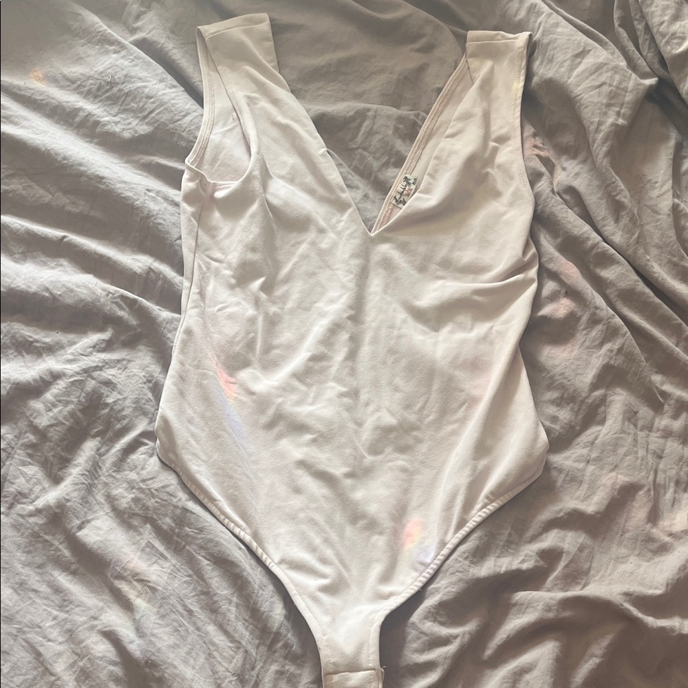 Free People Cream Bodysuit